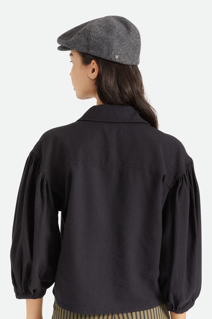 Hooligan Flat Cap - Grey/Black Brixton
