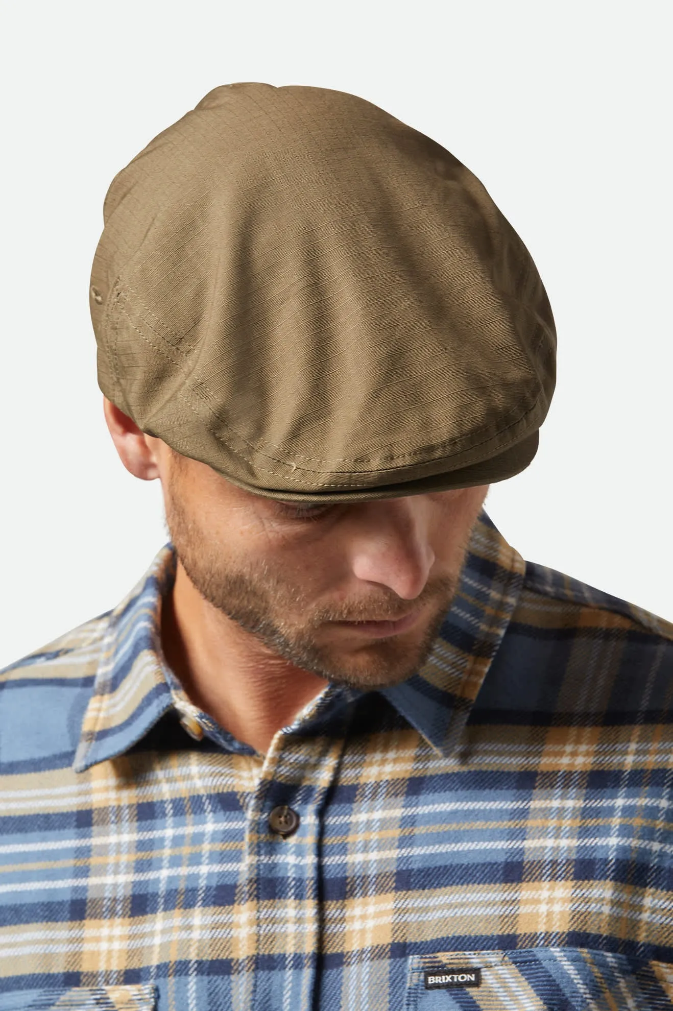 Hooligan Lightweight Flat Cap - Ivy Green Ripstop Brixton