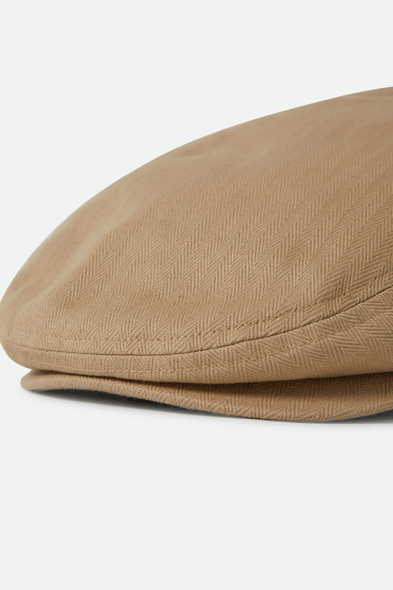 Hooligan Lightweight Flat Cap - Khaki/Sand Herringbone Brixton