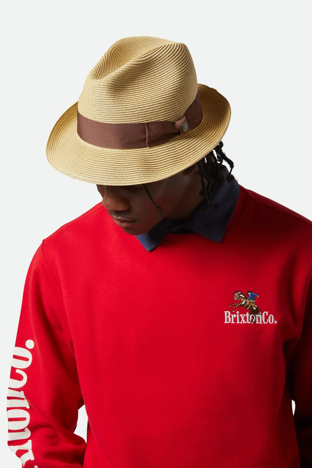 Horton Convertabrim Packable Fedora - Dark Tan/Light Brown Brixton