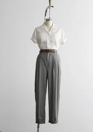 houndstooth high rise trousers 1919 Vintage