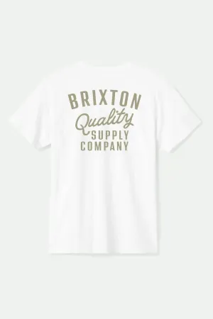 Hubal S/S Tailored T-Shirt - White/Sand Brixton