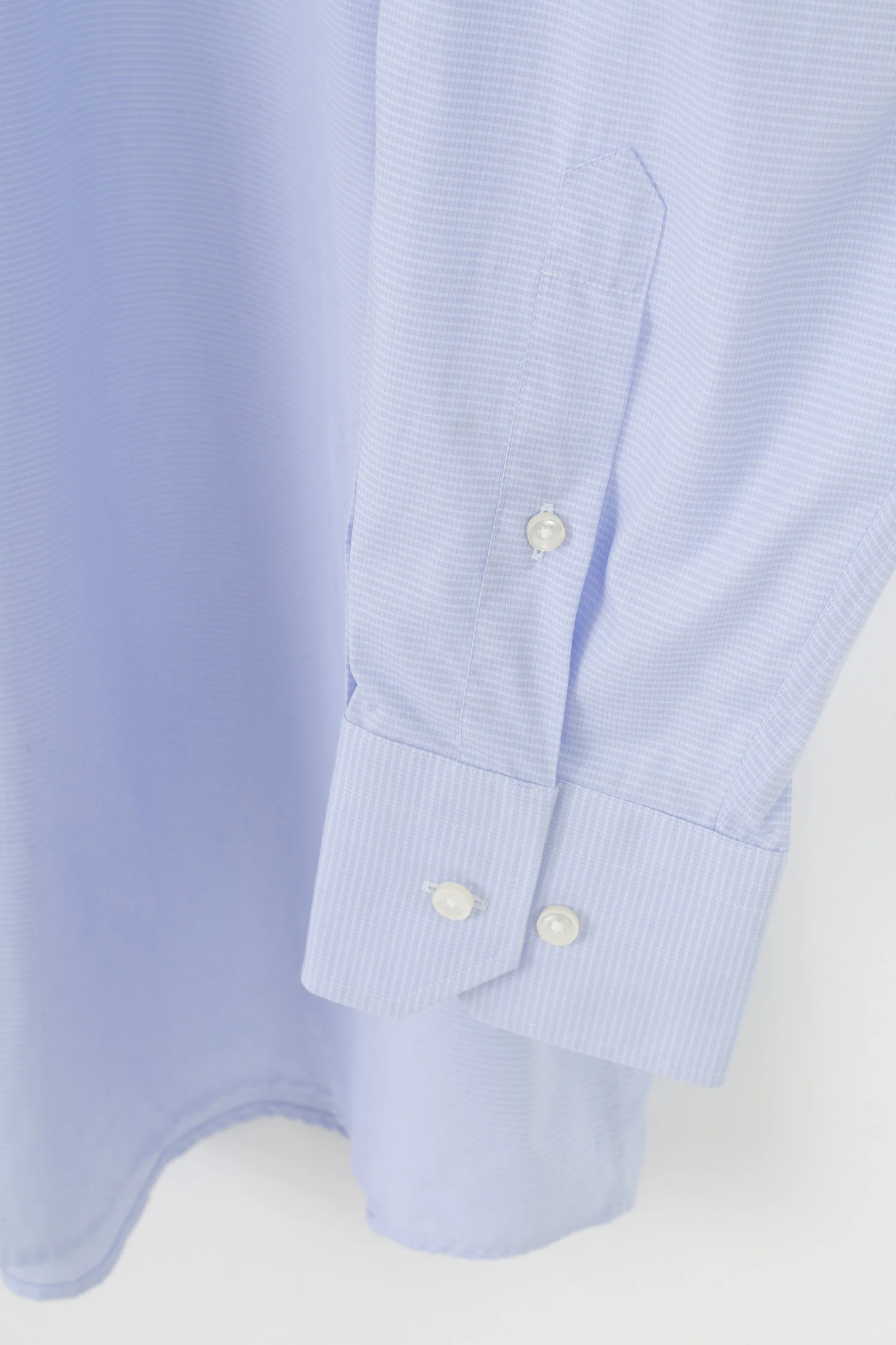 Hugo Boss Men 50 19 3/4 3XL Casual Shirt Blue Collar Elegant Fit Long Sleeve Cotton Classic Top