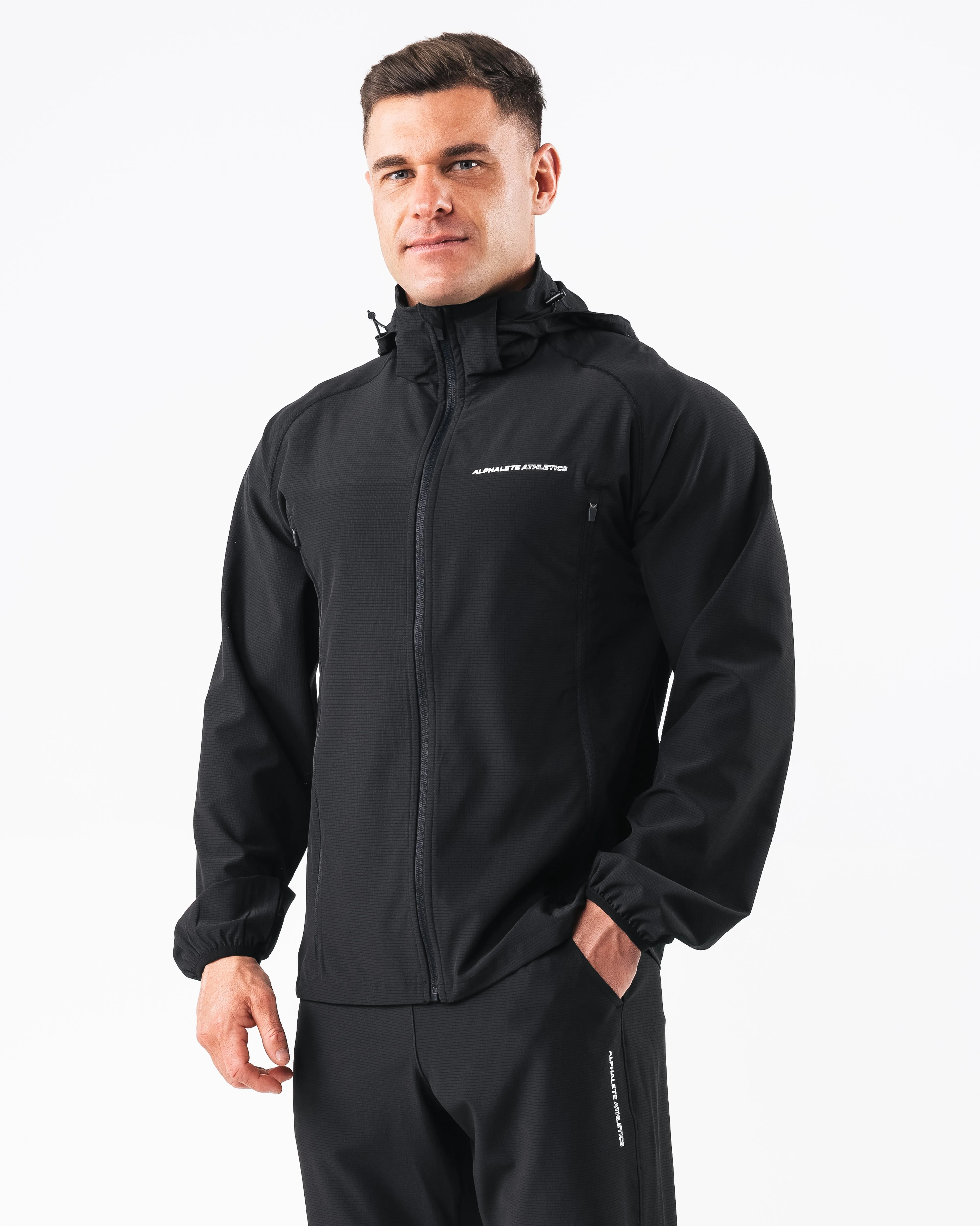 Infinity Tech Jacket - Black Alphalete Athletics