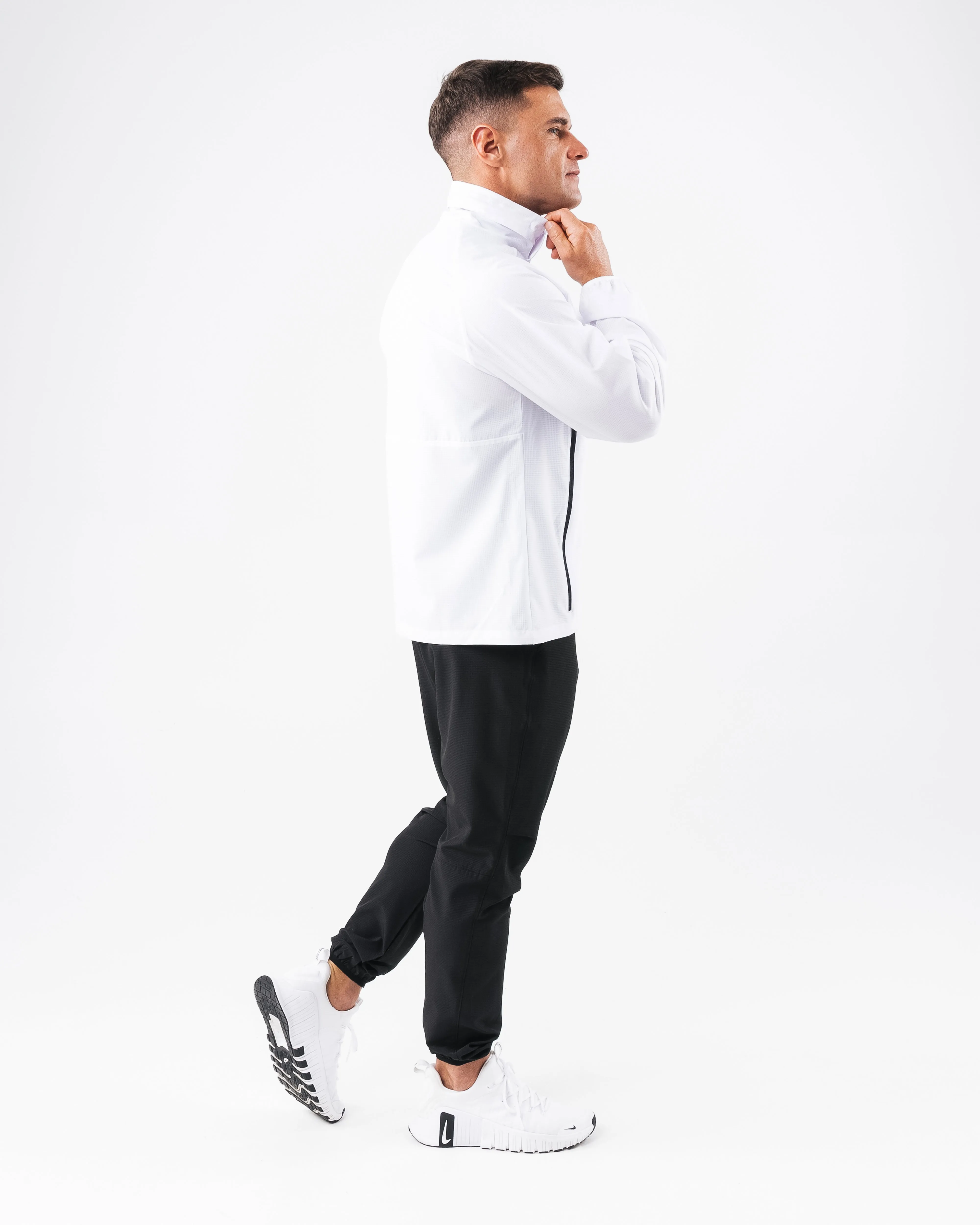 Infinity Tech Jacket - White Alphalete Athletics