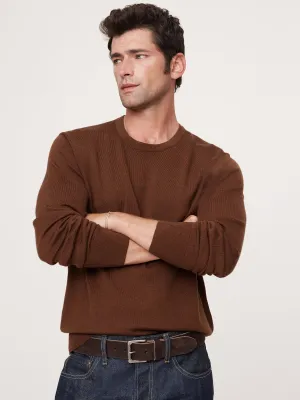 Italian Merino Crew-Neck Sweater Banana Republic