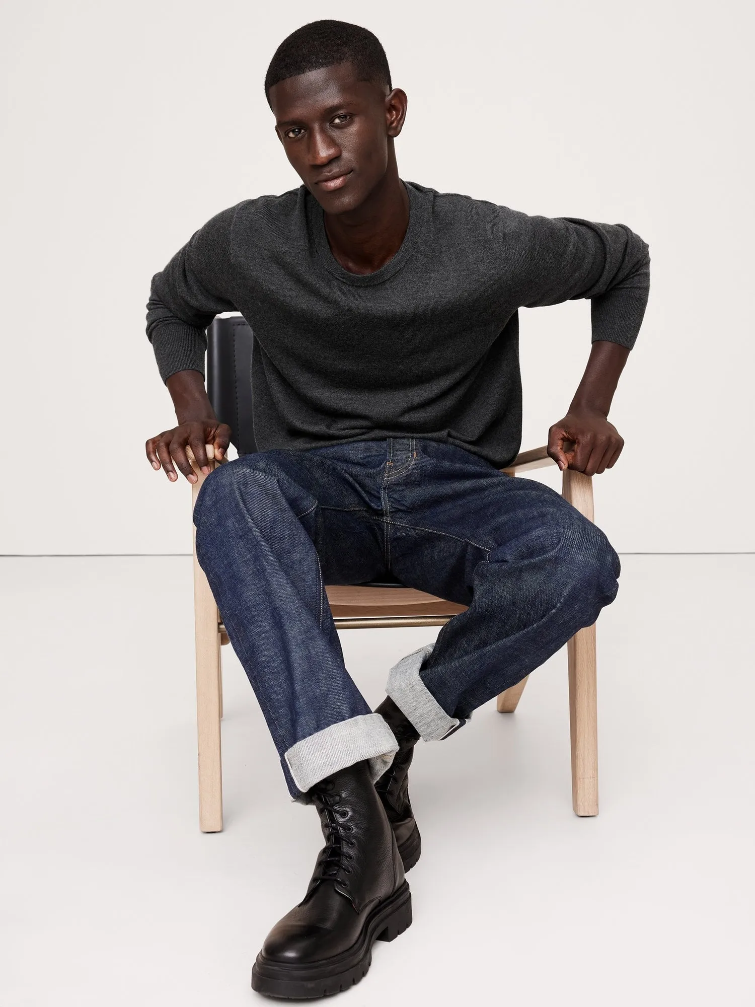 Italian Merino Crew-Neck Sweater Banana Republic