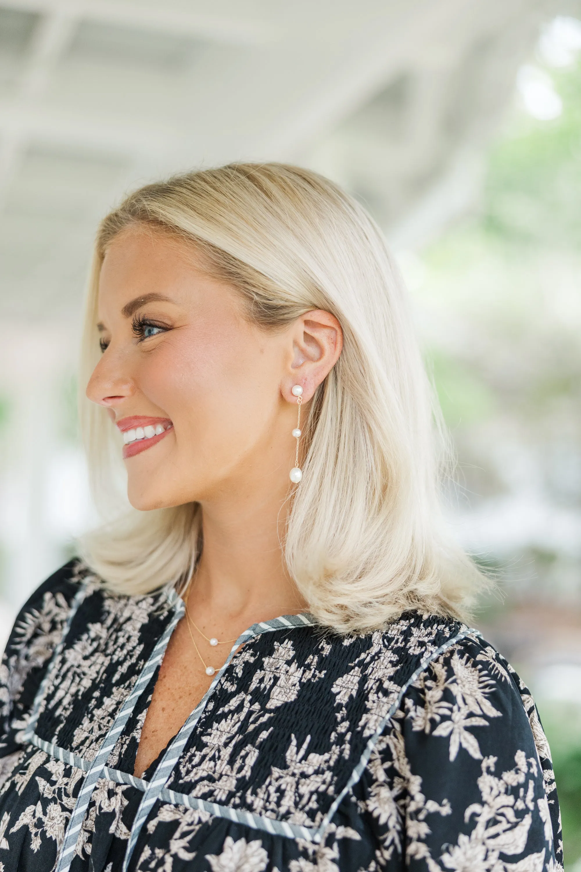 It's All Love White Earrings