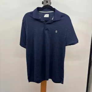 Izod Men's Size M Blue Striped Short Sleeve Shirt