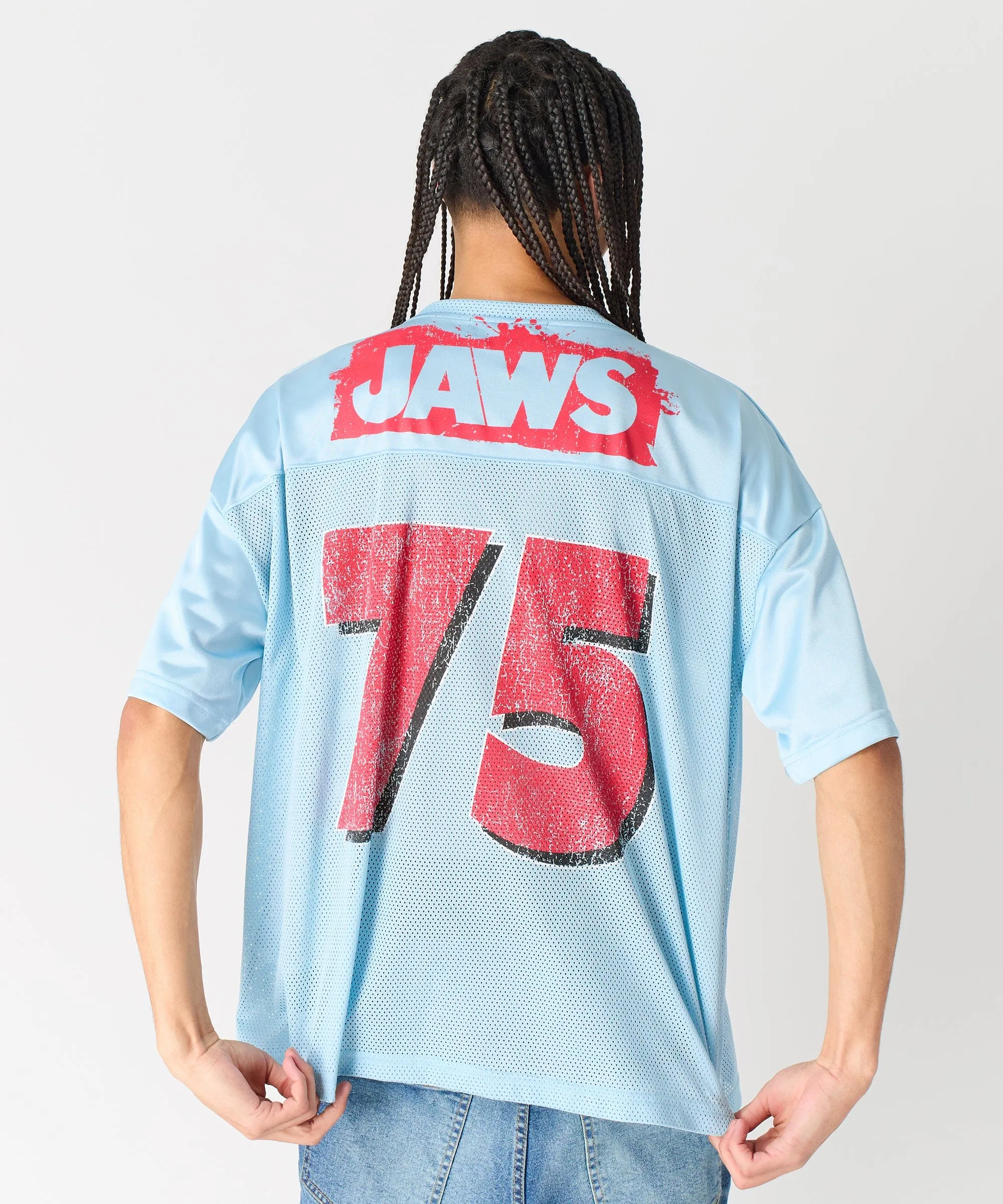 Jaws Football Jersey - Light Blue