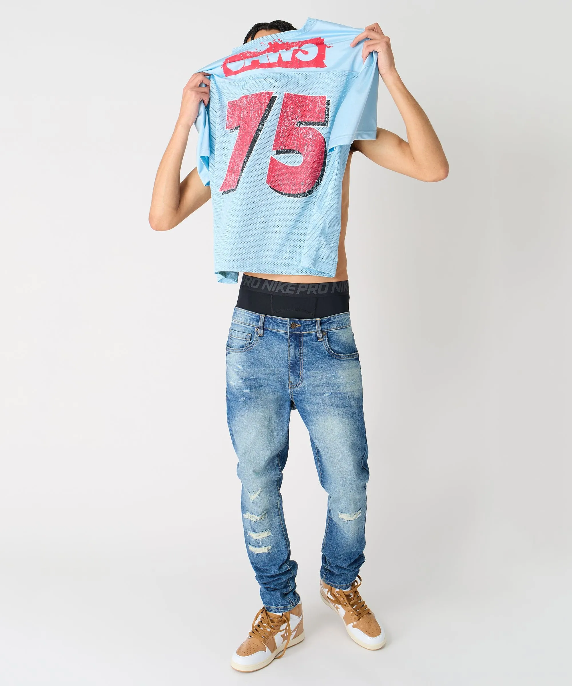 Jaws Football Jersey - Light Blue