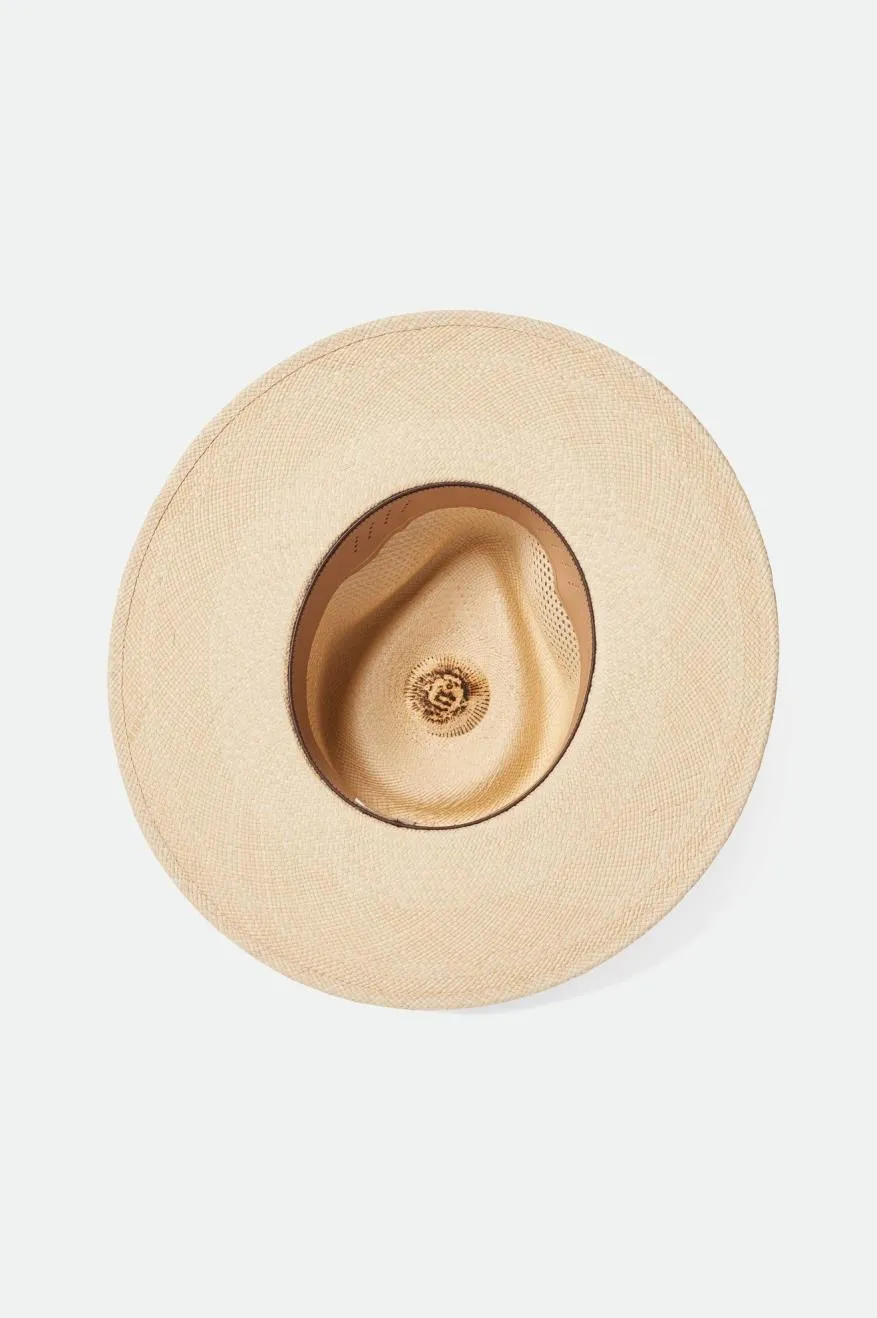 Jo Panama Straw Rancher Hat - Catalina Sand Brixton