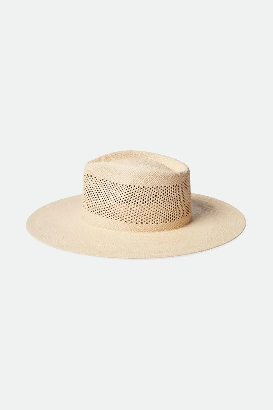 Jo Panama Straw Rancher Hat - Catalina Sand Brixton