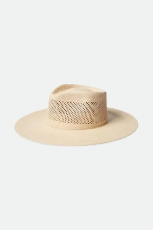Jo Panama Straw Rancher Hat - Catalina Sand Brixton