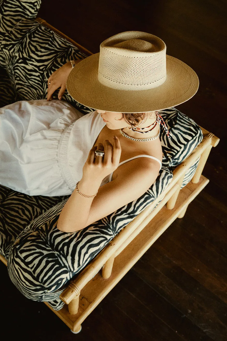 Jo Panama Straw Rancher Hat - Catalina Sand Brixton
