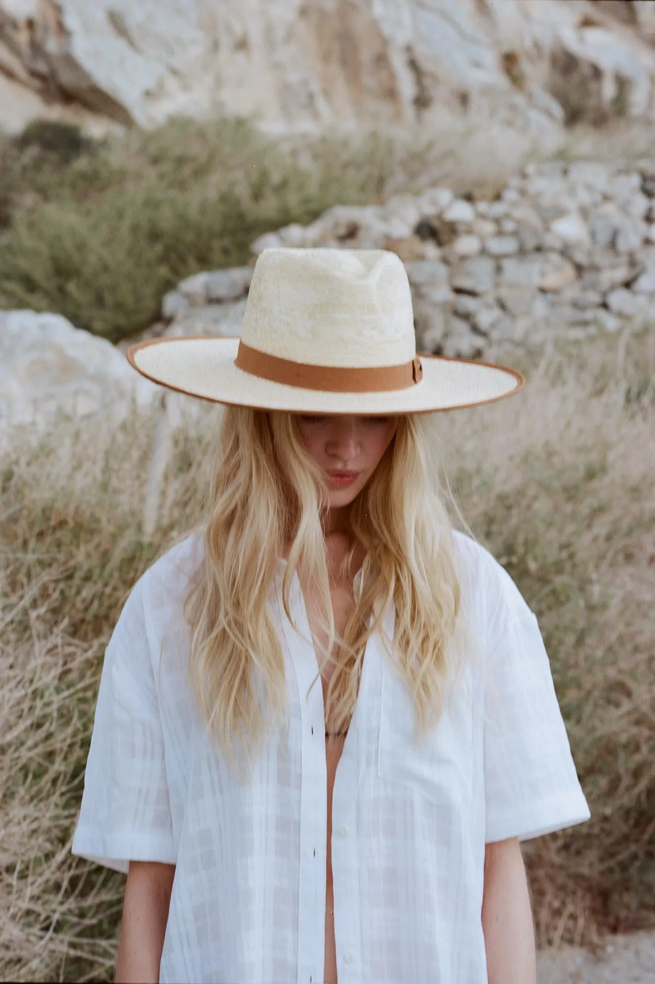 Jo Straw Rancher Hat - Natural Brixton