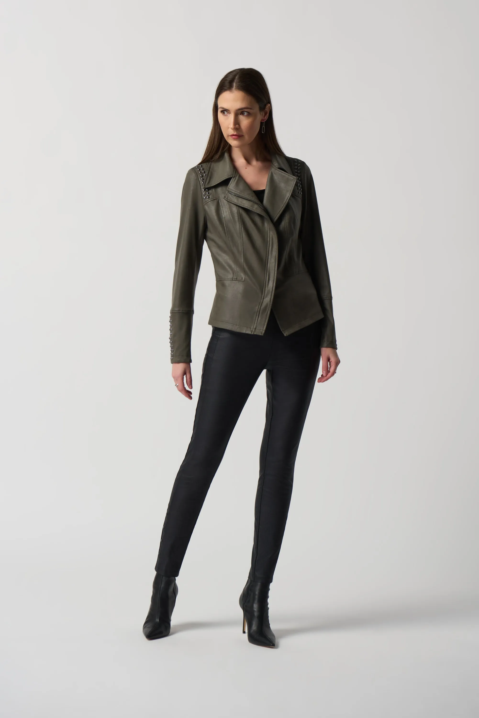 Joseph Ribkoff - Notched Collar Jacket - 233926 - Avocado