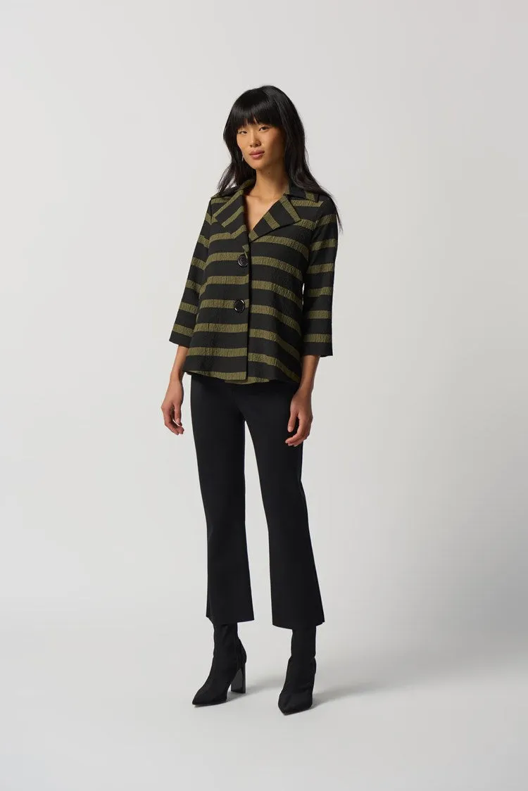 Joseph Ribkoff - Striped Jacket - 233212 - Black/Green