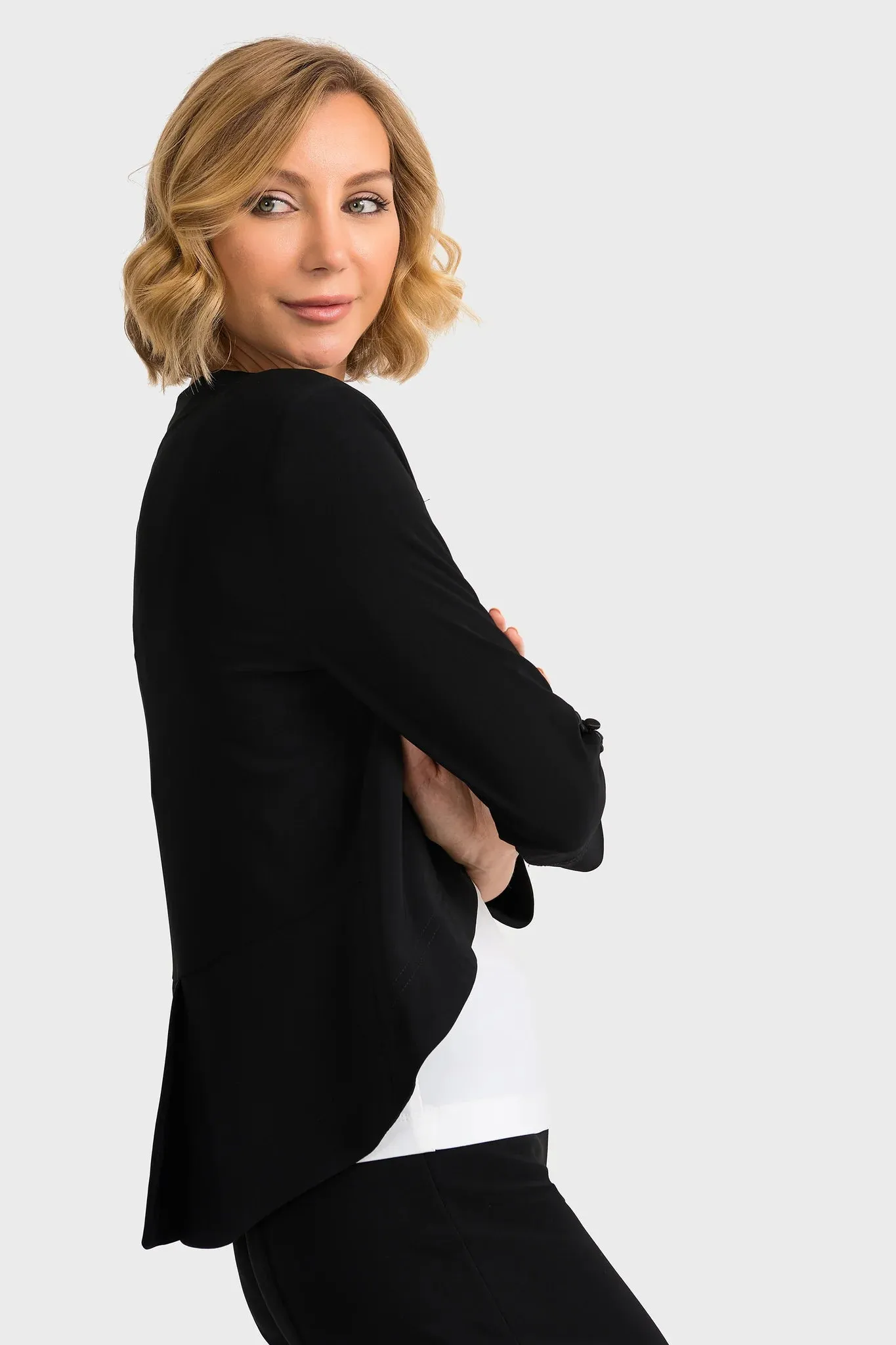 Joseph Ribkoff - Tuxedo Jacket - 161140 - Black