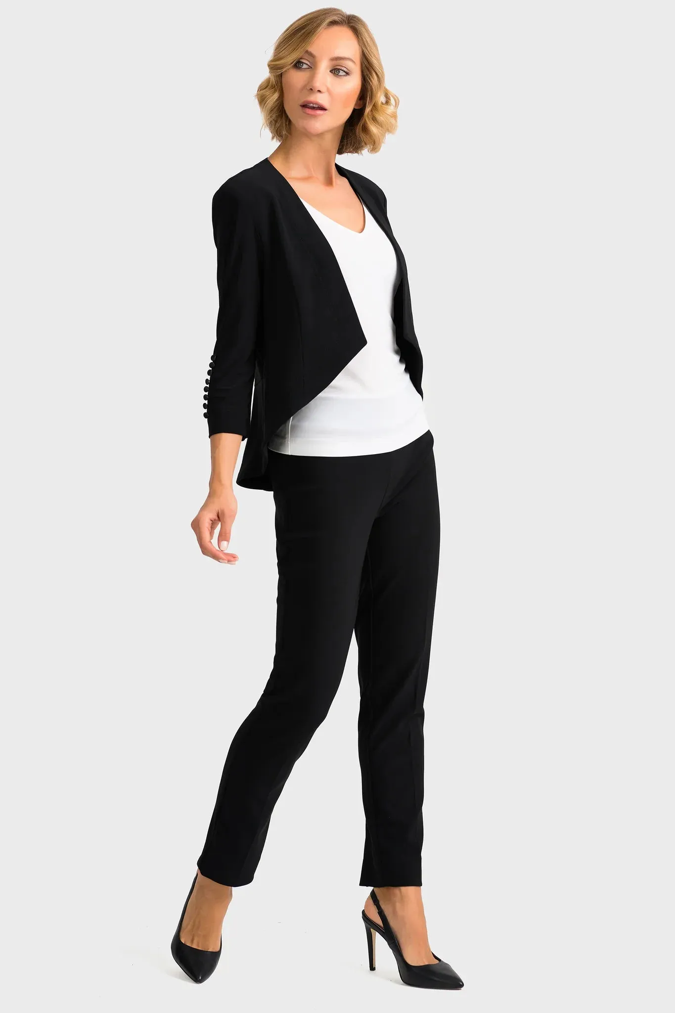 Joseph Ribkoff - Tuxedo Jacket - 161140 - Black