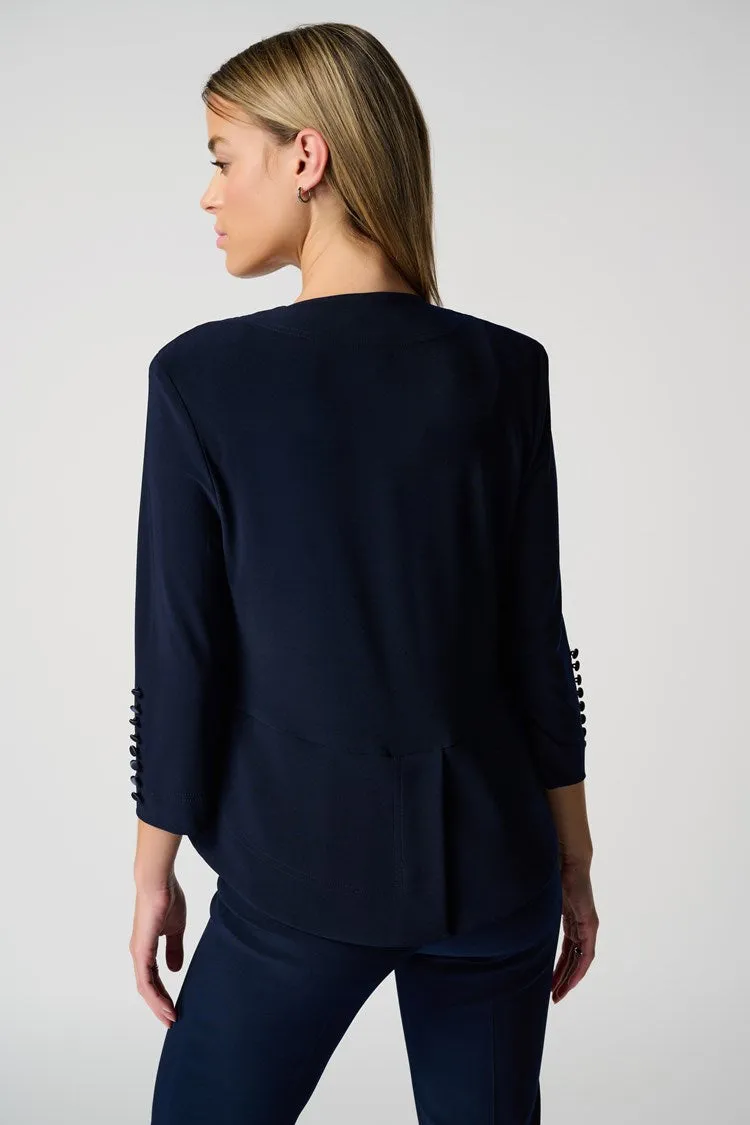 Joseph Ribkoff - Tuxedo Jacket - 161140 - Navy
