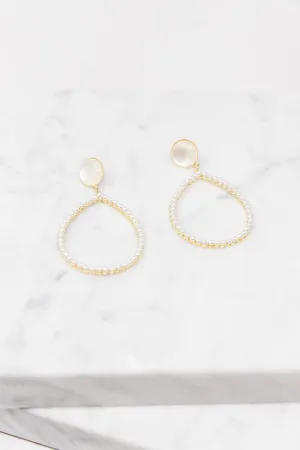 Just So Sweet Pearl White Earrings