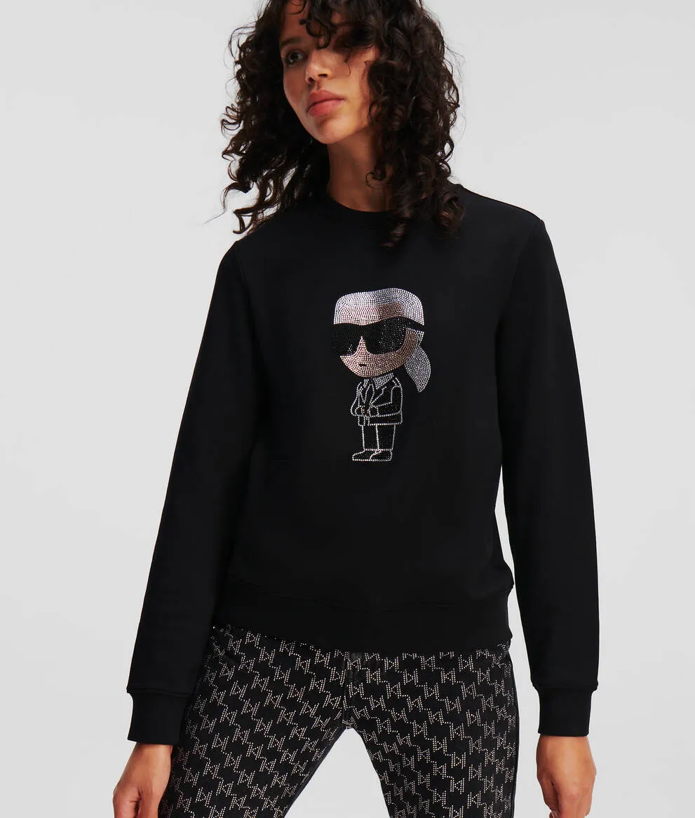 KARL IKONIK RHINESTONE KARL SWEATSHIRT