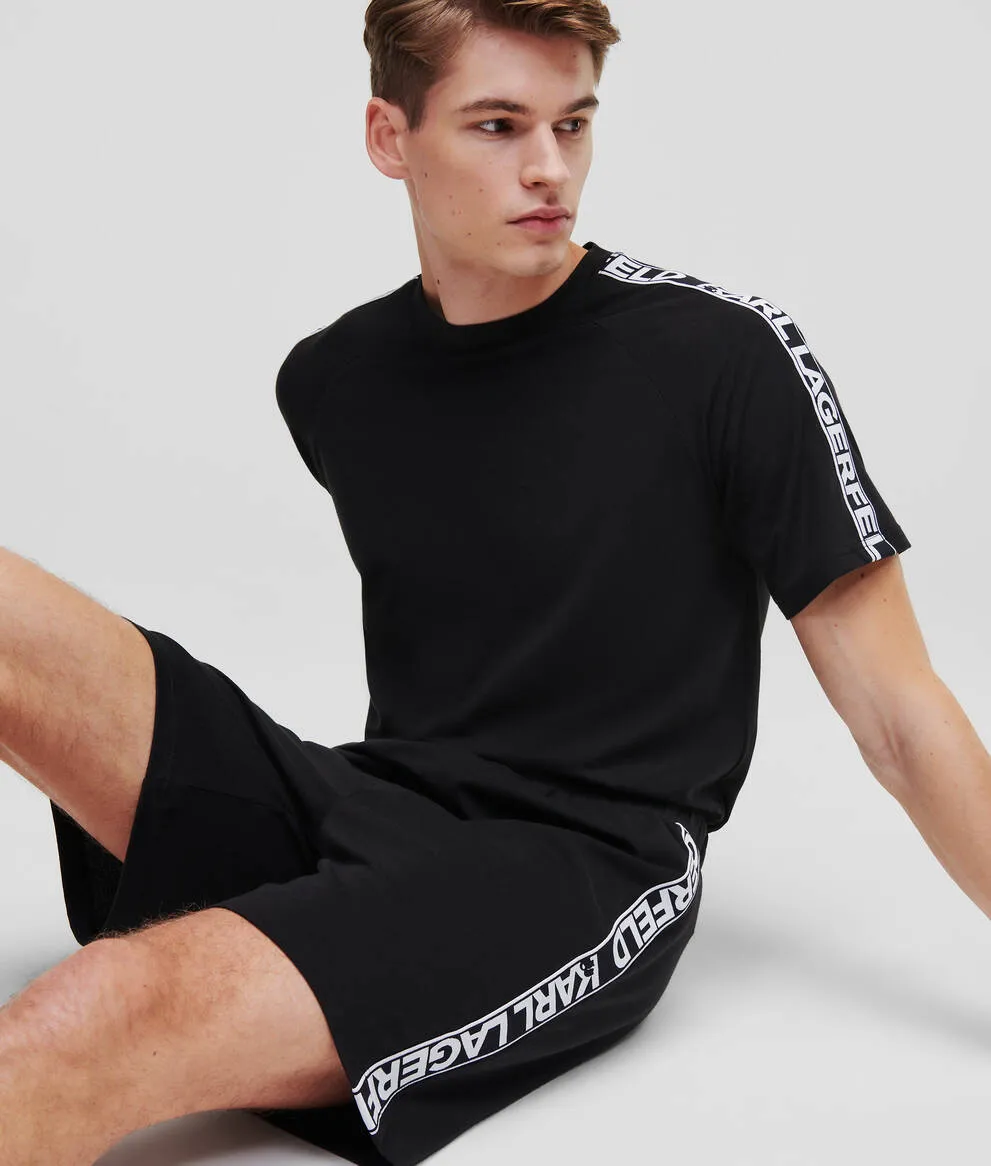 KARL LOGO SHORTS AND T-SHIRT PAJAMA SET