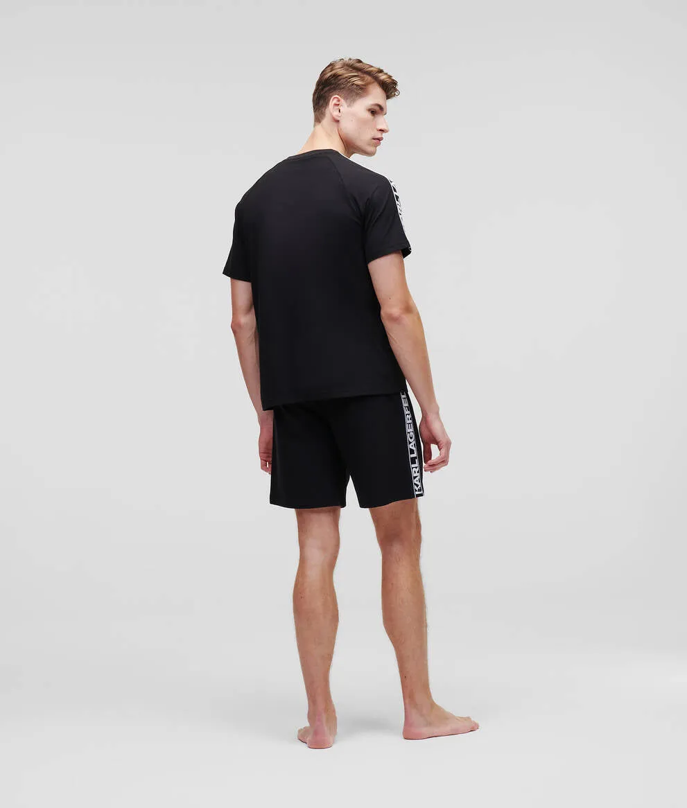 KARL LOGO SHORTS AND T-SHIRT PAJAMA SET