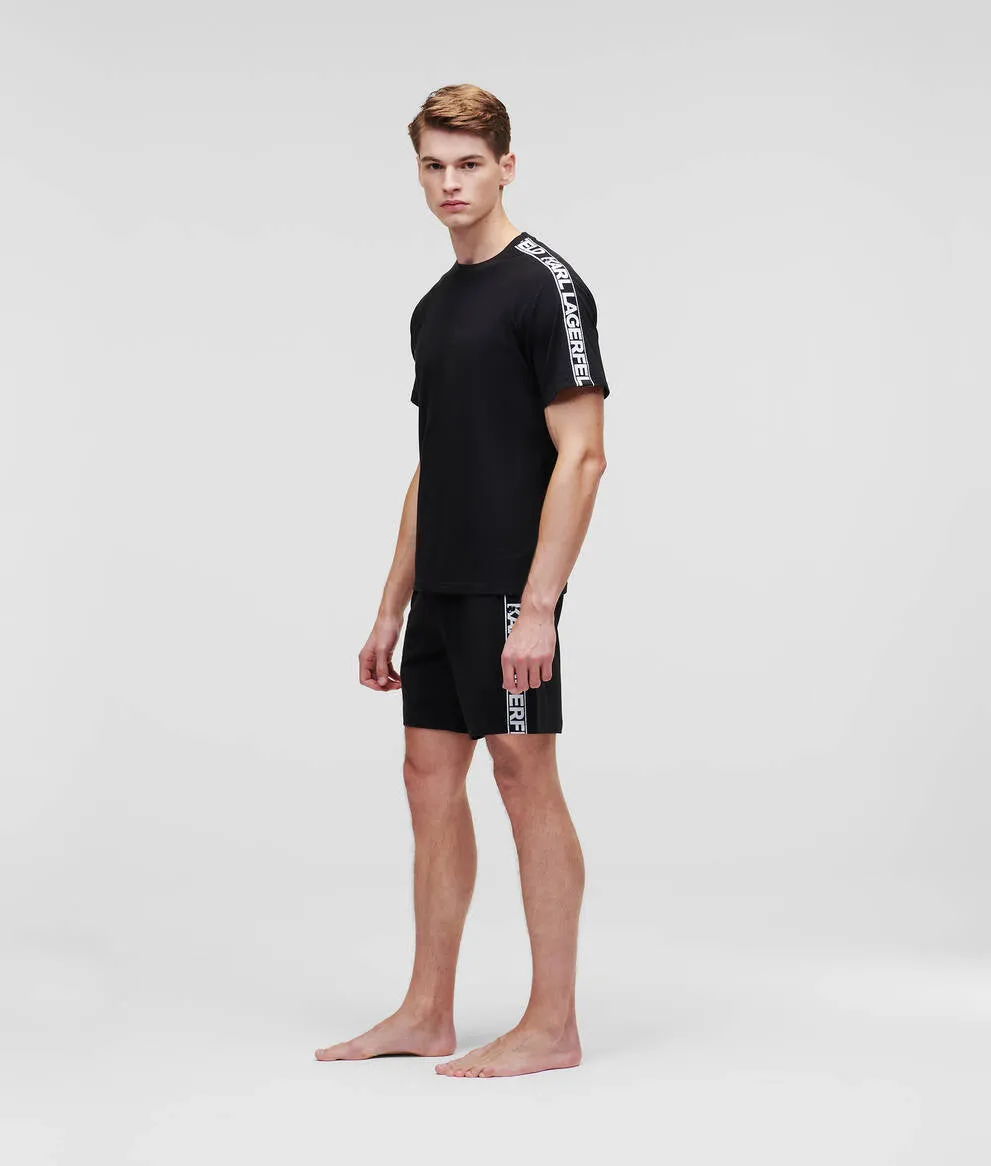 KARL LOGO SHORTS AND T-SHIRT PAJAMA SET