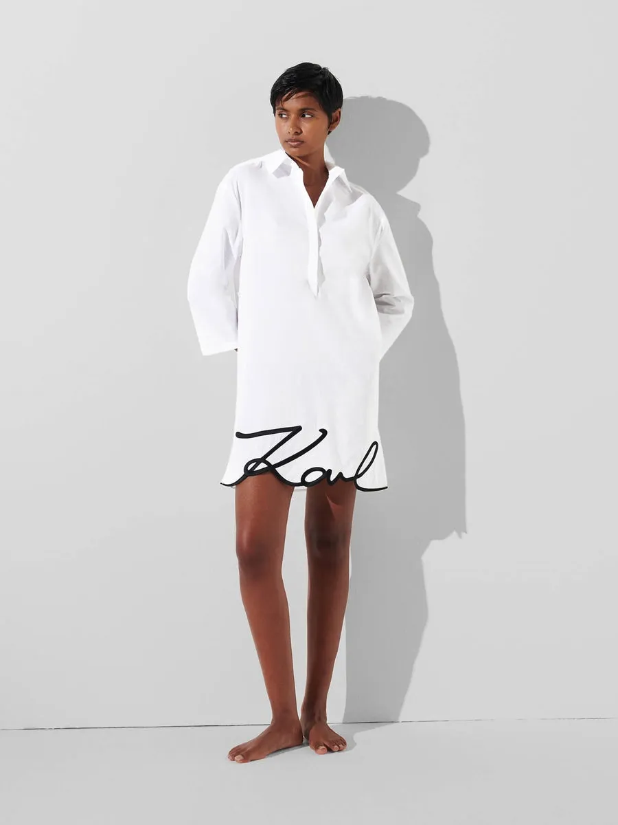 KARL SIGNATURE BEACH SHIRT DRESS