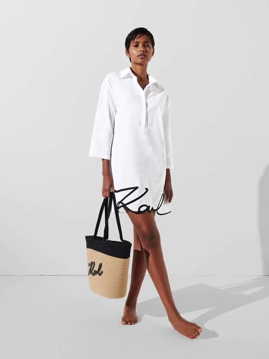 KARL SIGNATURE BEACH SHIRT DRESS
