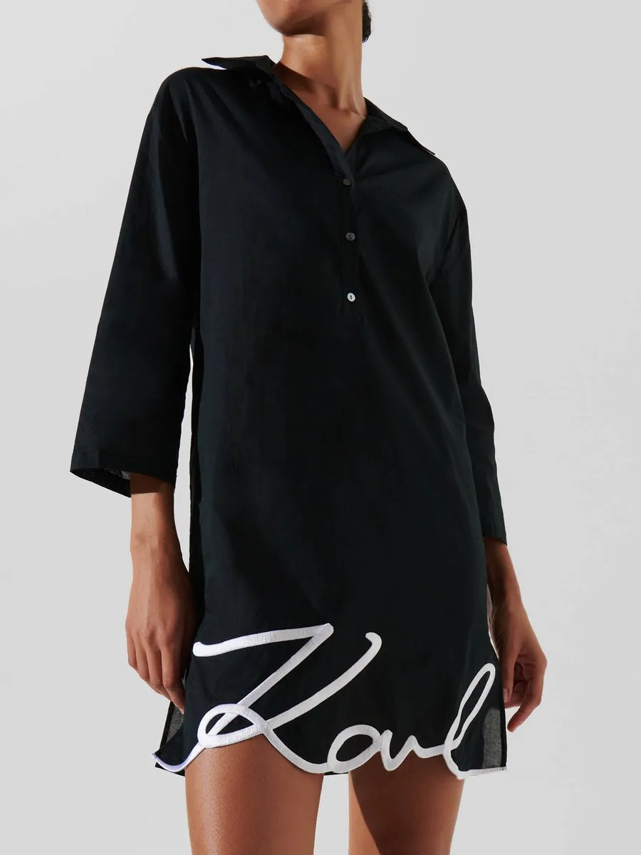 KARL SIGNATURE BEACH SHIRT DRESS