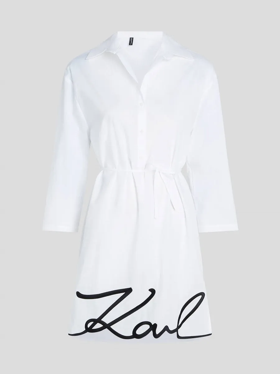 KARL SIGNATURE BEACH SHIRT DRESS