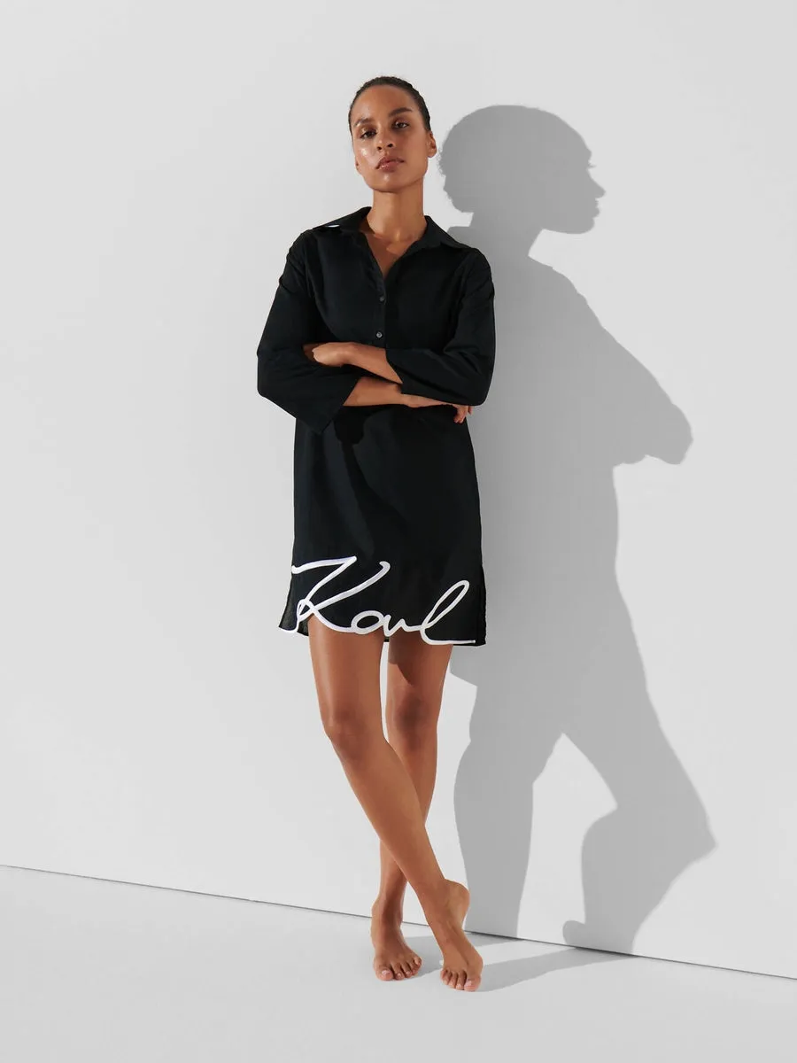 KARL SIGNATURE BEACH SHIRT DRESS