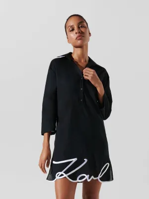 KARL SIGNATURE BEACH SHIRT DRESS