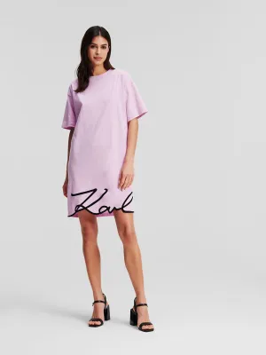 KARL SIGNATURE HEM T-SHIRT DRESS
