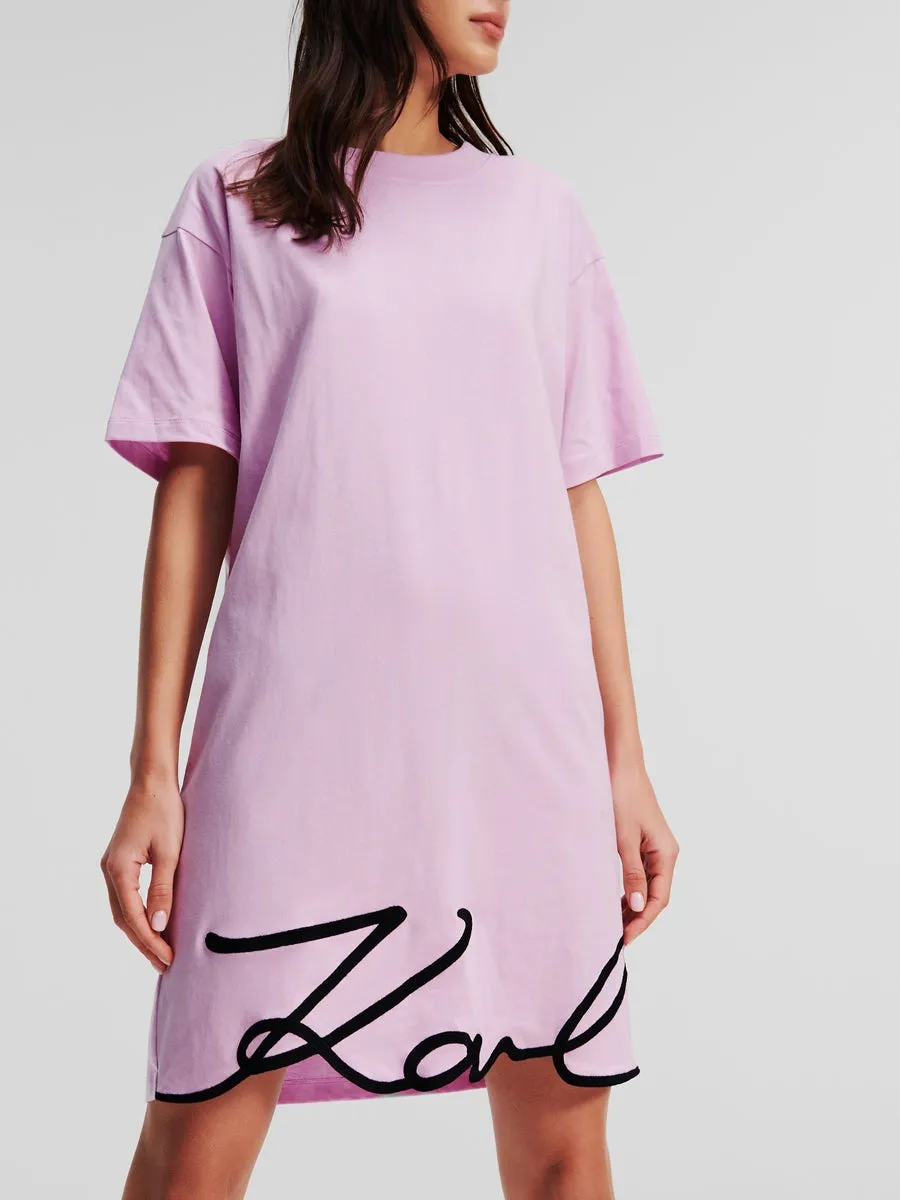 KARL SIGNATURE HEM T-SHIRT DRESS