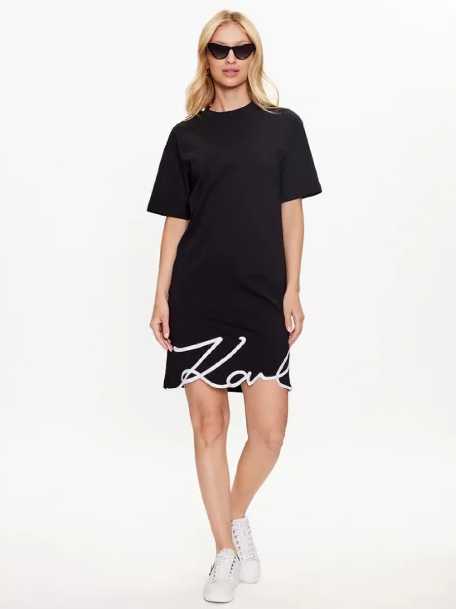 KARL SIGNATURE HEM T-SHIRT DRESS