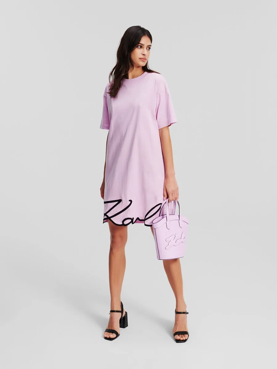 KARL SIGNATURE HEM T-SHIRT DRESS