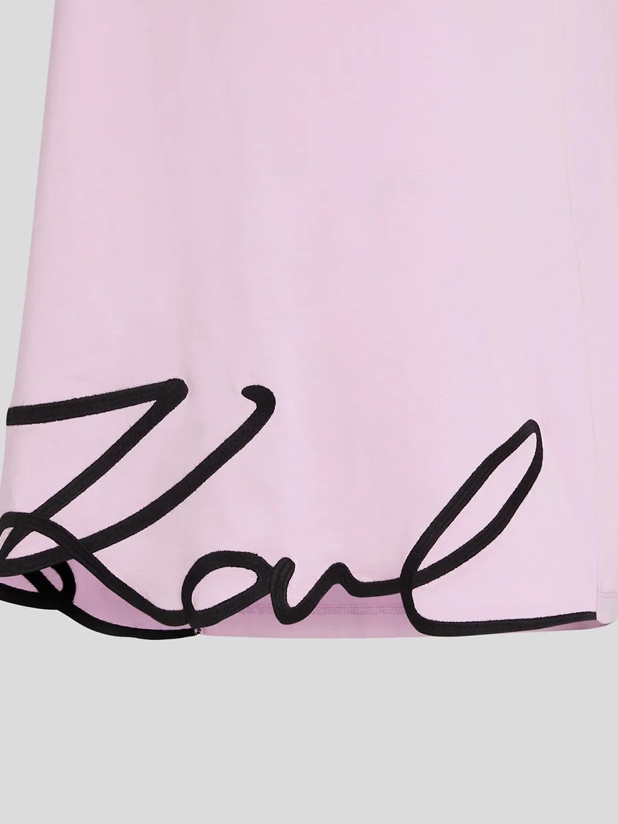 KARL SIGNATURE HEM T-SHIRT DRESS