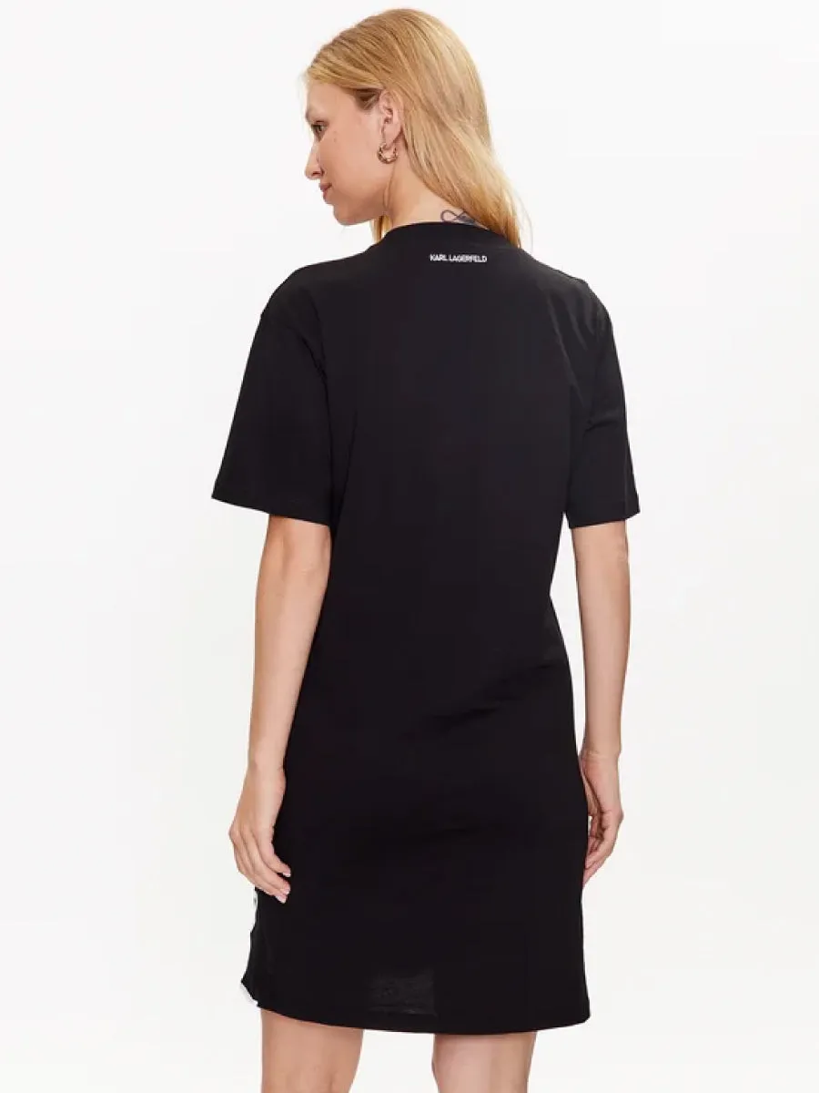 KARL SIGNATURE HEM T-SHIRT DRESS