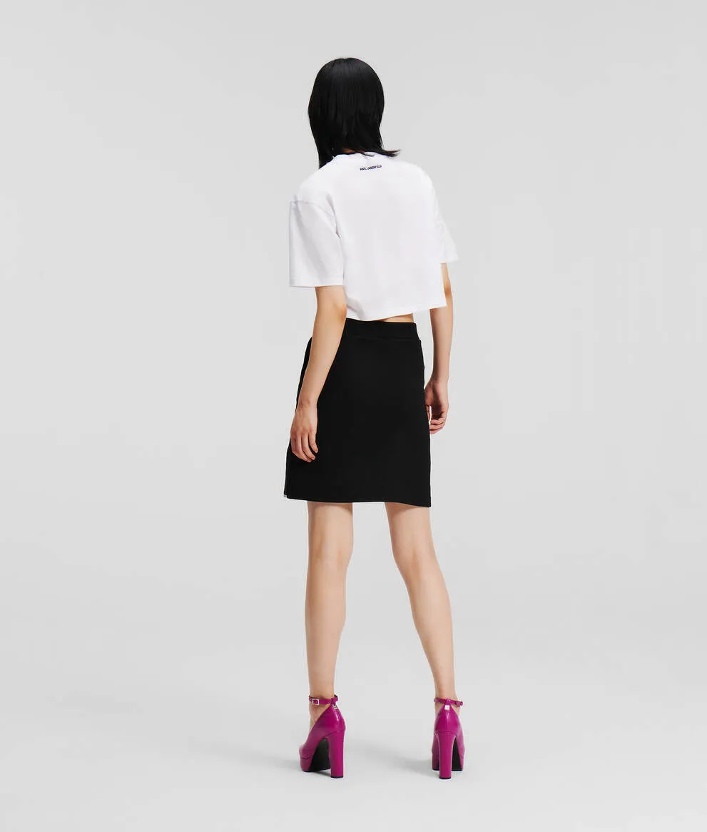 KARL SIGNATURE JERSEY SKIRT