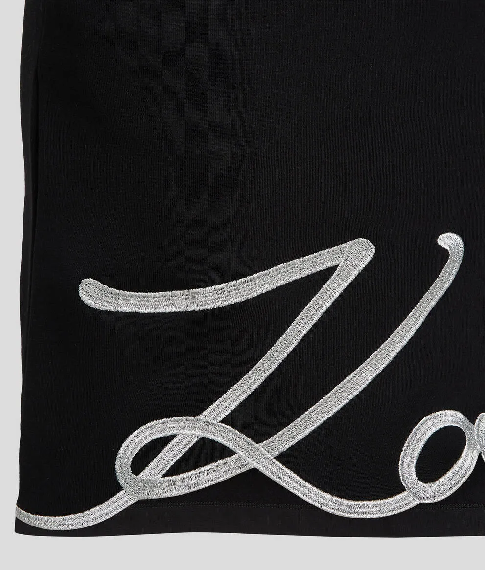 KARL SIGNATURE JERSEY SKIRT