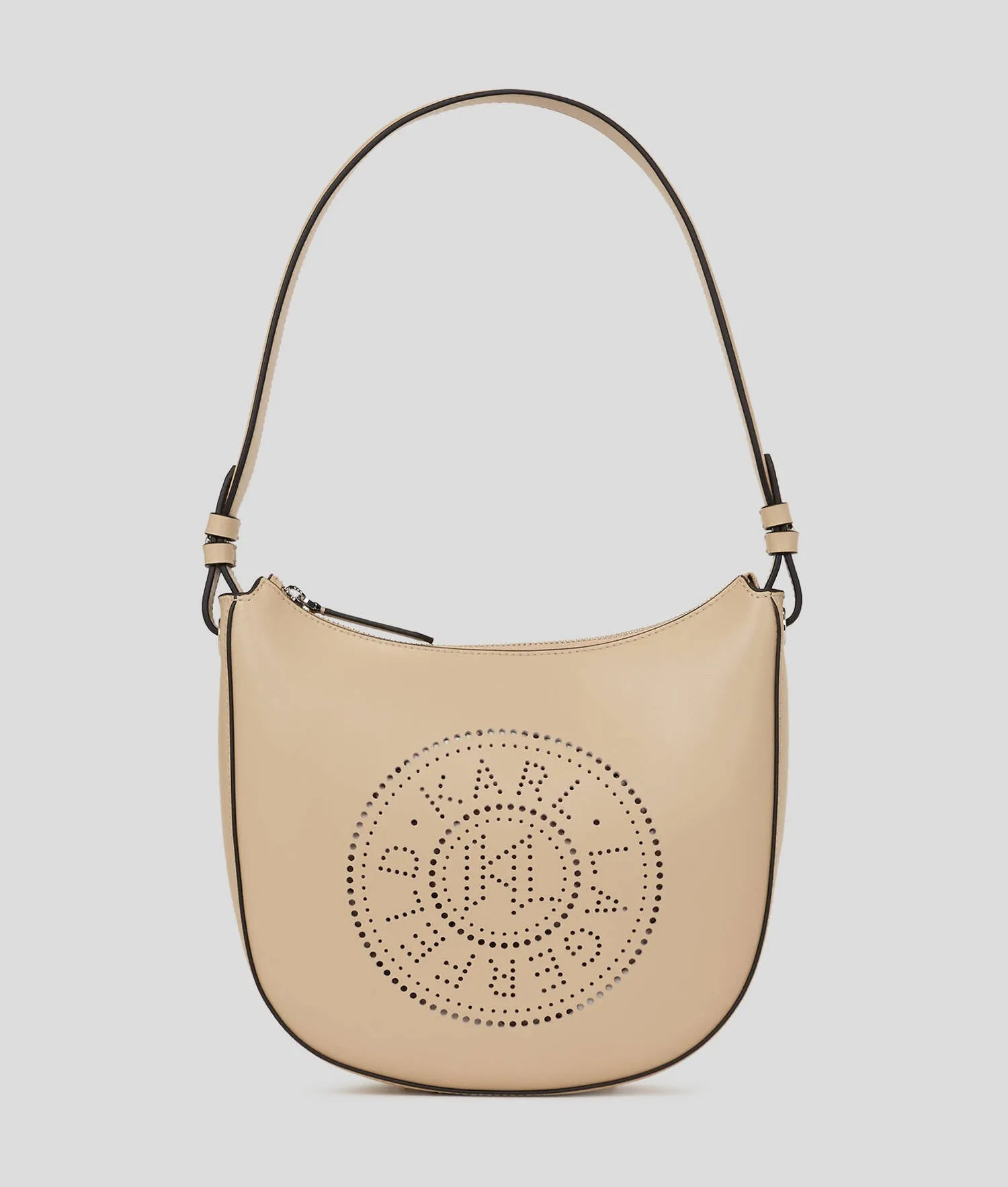 K/CIRCLE PERFORATED MOON SHOULDER BAG