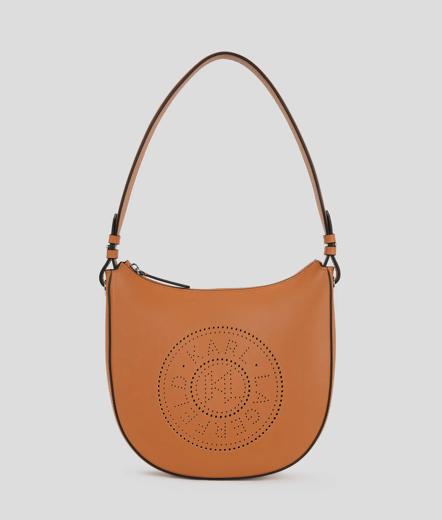 K/CIRCLE PERFORATED MOON SHOULDER BAG