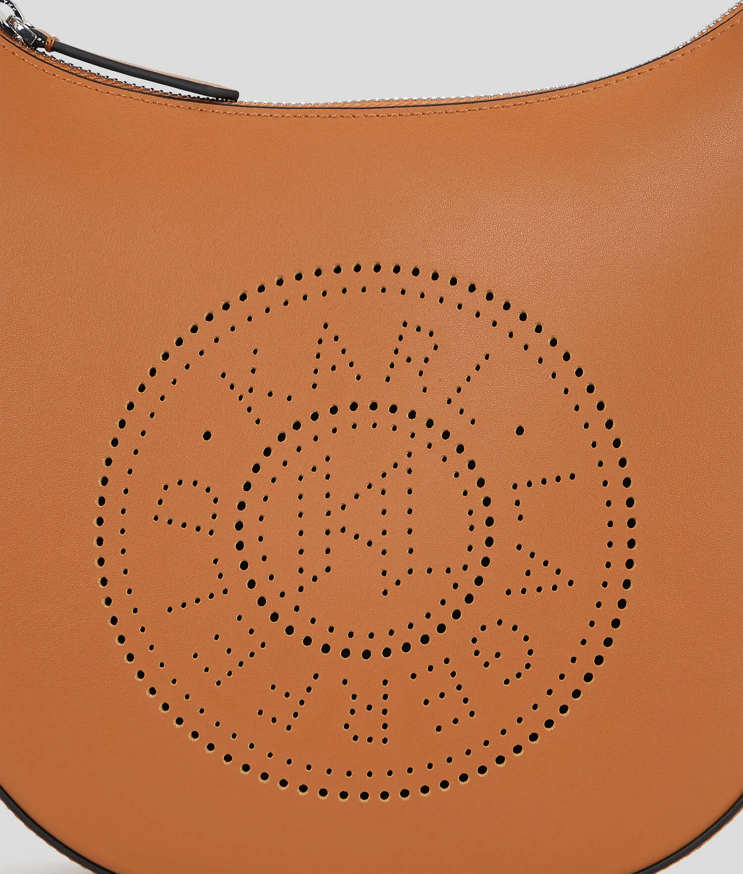 K/CIRCLE PERFORATED MOON SHOULDER BAG