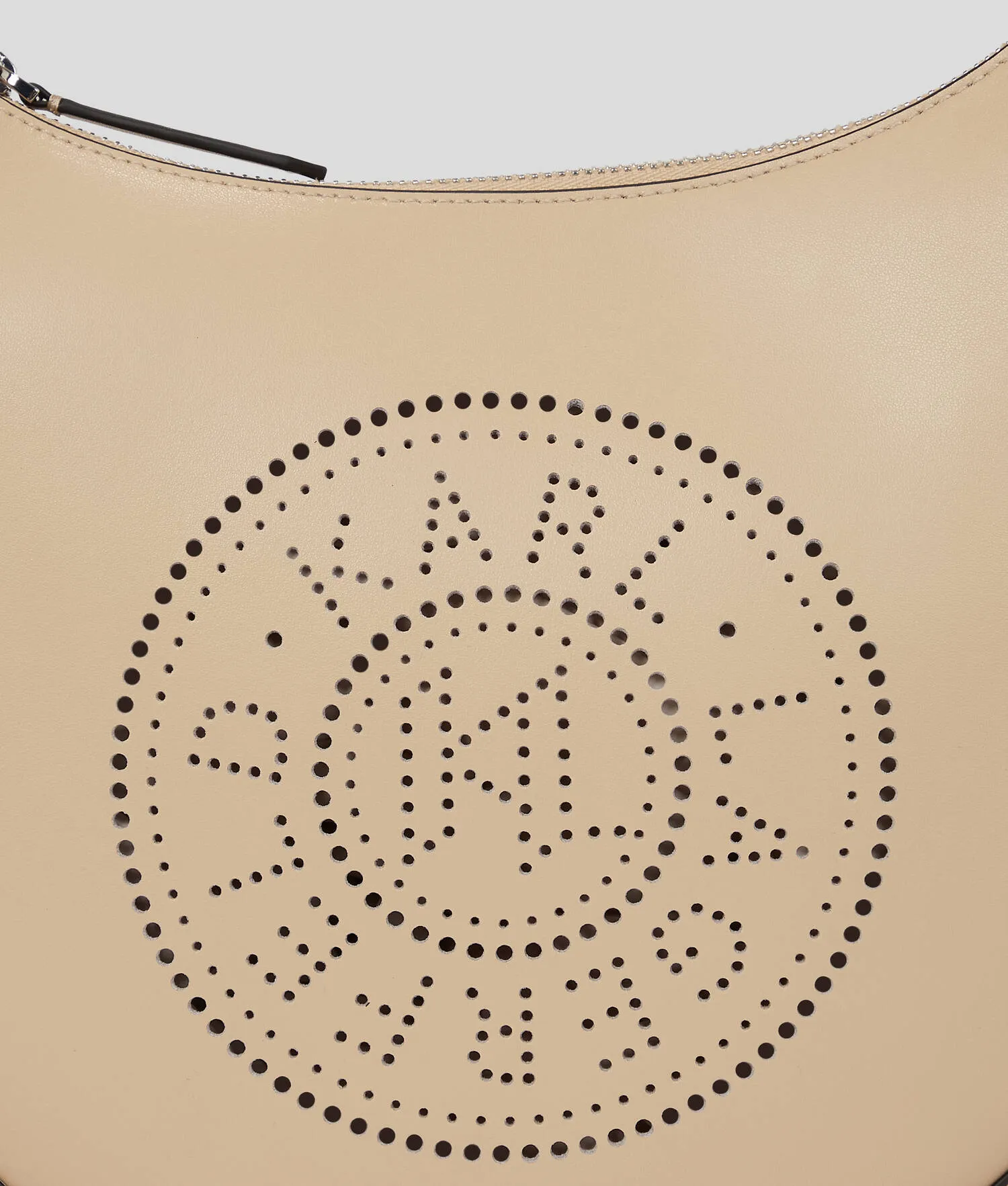 K/CIRCLE PERFORATED MOON SHOULDER BAG
