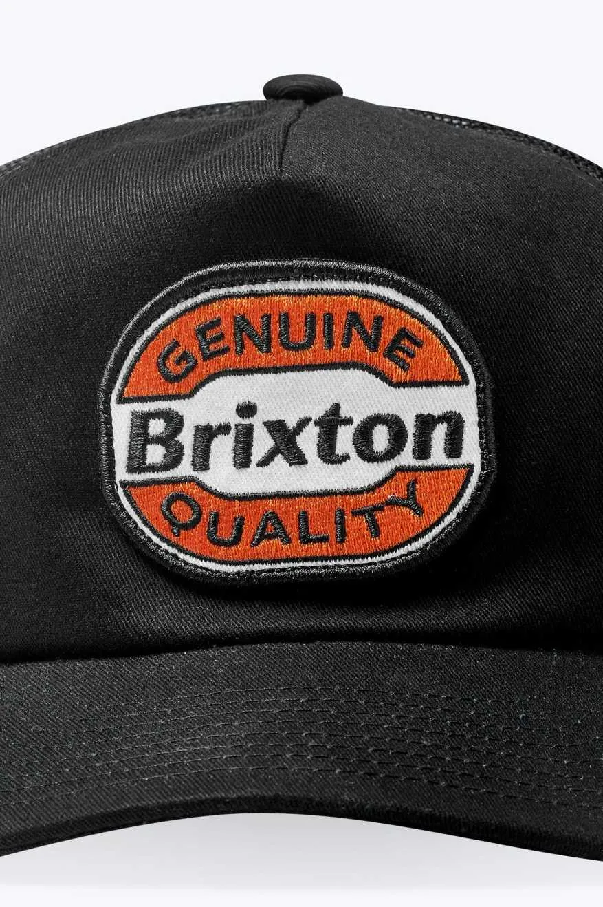 Keaton Netplus Trucker Hat - Black/Black Brixton