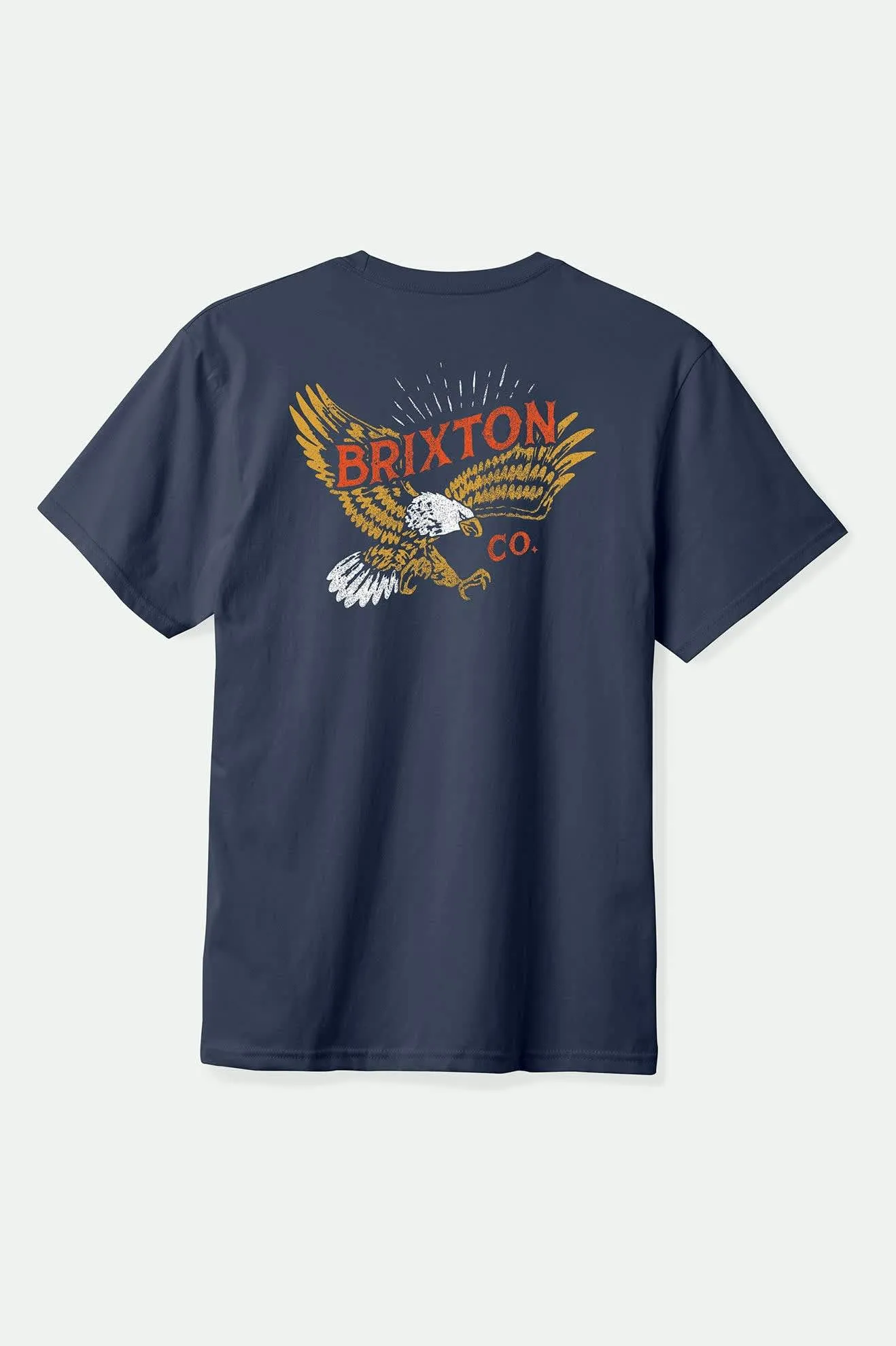 Keller S/S Standard T-Shirt - Washed Navy Worn Wash Brixton